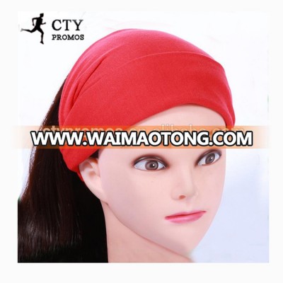 Newest Cotton Women Yoga Elastic Bow Hairband Turban Hair Band Headband Customized Logo