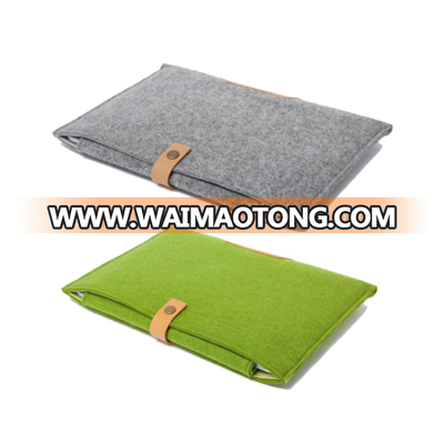 Wool Felt Leather Ultrabook Case Laptop Cover Computer Carrying Sleeve Pouch Bag For Laptop and Macbook