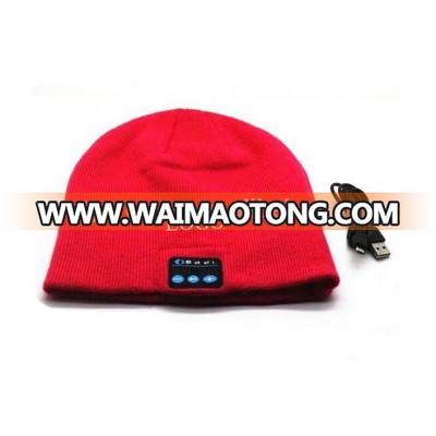 Promotional Wholesale Customized Wireless Beanie Knitted Hat Cap Headphone Headset