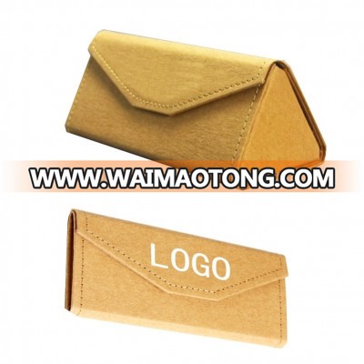 Cheap Eco friendly Folding Kraft Paper Eyeglass Sun Glasses Case